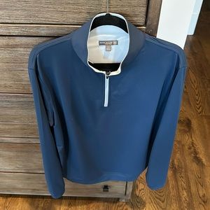 Peter Millar Perth Performance Quarter-Zip, Size Large, Color Navy
